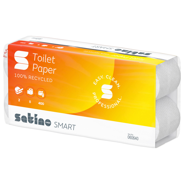 Toiletpapier Satino MT1 Smart 2-laags 400 vel wit 060640 afbeelding