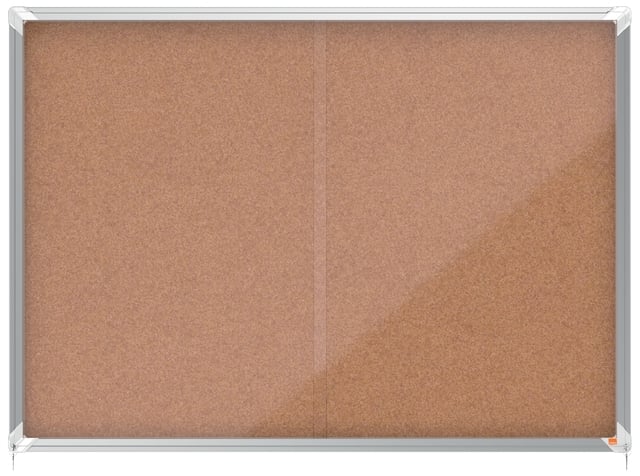 Binnenvitrine Nobo Premium Plus 18xA4 schuifdeur kurk afbeelding
