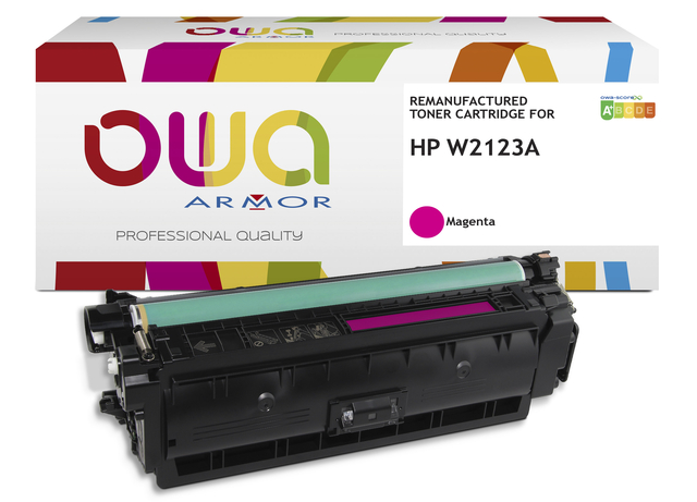 Tonercartridge OWA alternatief tbv HP W2123A rood afbeelding
