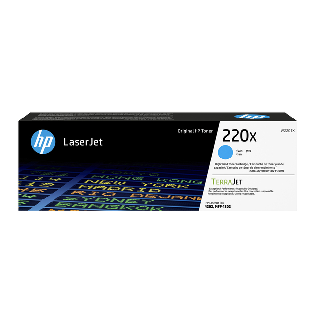 Tonercartridge HP W2201X 220X blauw afbeelding