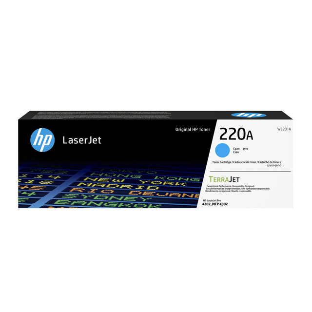 Tonercartridge HP W2201A 220A blauw afbeelding