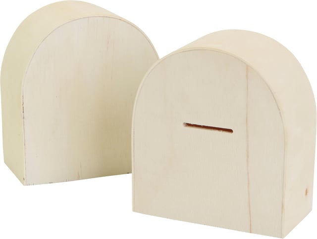 Spaarpot Creativ Company hout 10cm x 9cm afbeelding
