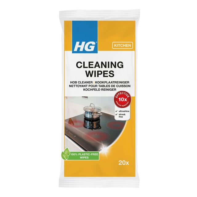 Kookplaatreinigerdoekjes HG wips 20 stuks afbeelding