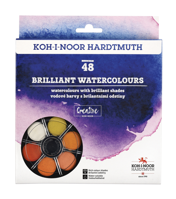 Waterverf Koh-i-Noor briljant ass blister à 48 kleuren afbeelding