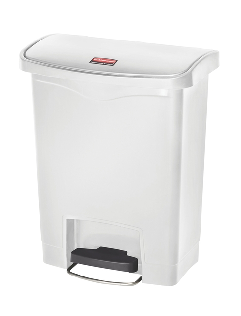 Pedaalemmer Rubbermaid Slim Jim Step-On 30liter wit afbeelding