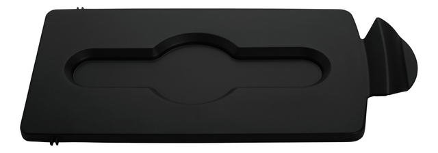 Deksel Rubbermaid Slim Jim Recyclestation gesloten zwart afbeelding