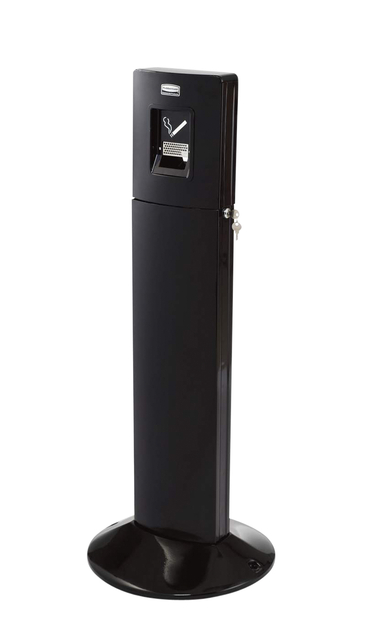 Asbak Rubbermaid Smokers' Station Metropolitan vrijstaand zwart