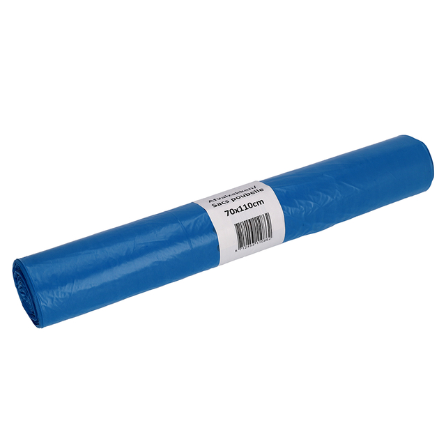 Afvalzak Cleaninq 70x110cm HDPE recycled T25 120L blauw afbeelding