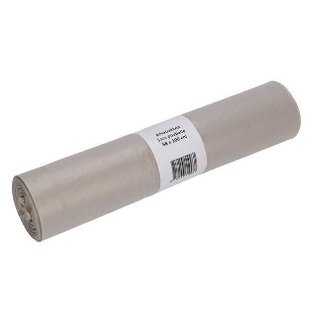 Afvalzak Cleaninq 58x100cm LDPE recycled T50 80L transparant afbeelding