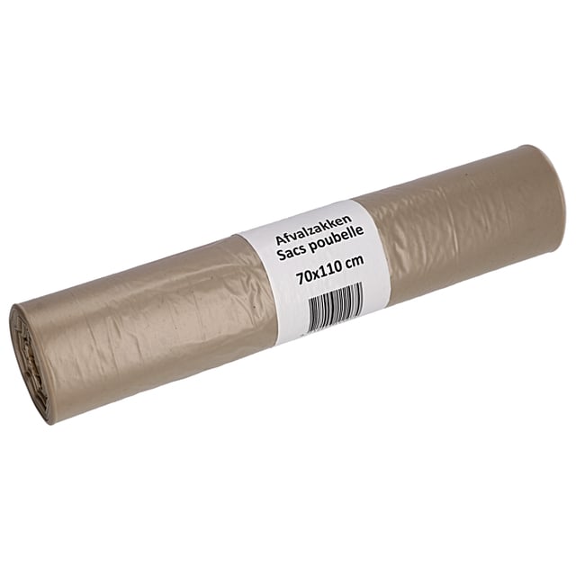 Afvalzak Cleaninq 70x110cm LDPE recycled T50 120L transparant afbeelding