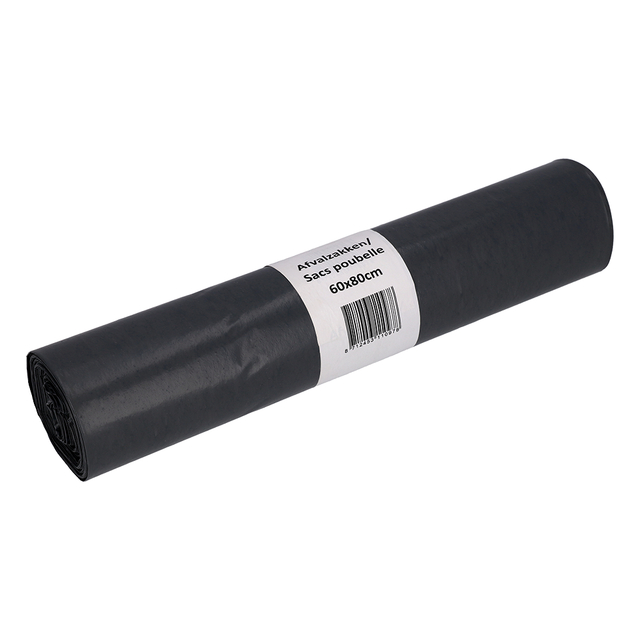 Afvalzak Cleaninq 60x80cm LDPE recycled T50 60L grijs afbeelding