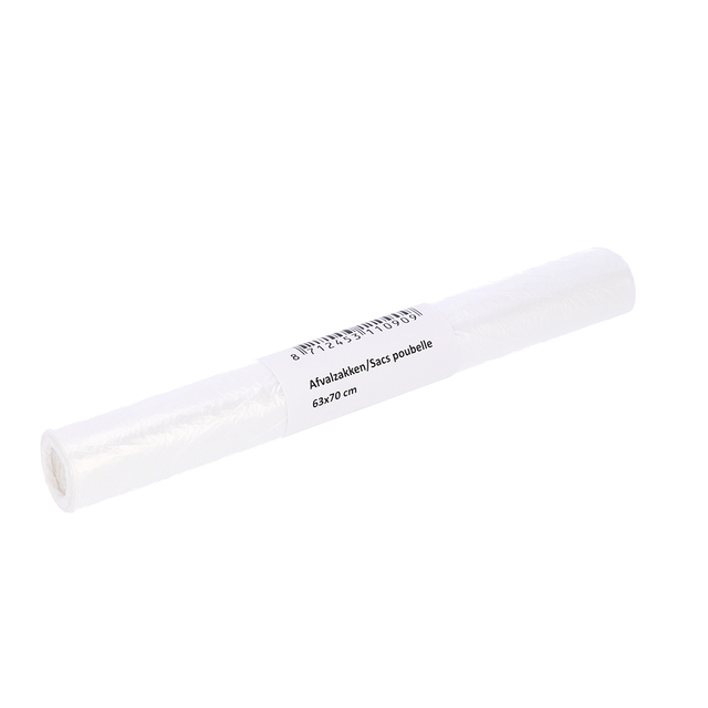 Afvalzak Cleaninq 63x70cm HDPE T15 50L transparant rol à 25 stuks afbeelding