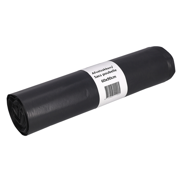 Afvalzak Cleaninq 60x90cm LDPE recycled T50 70L grijs afbeelding