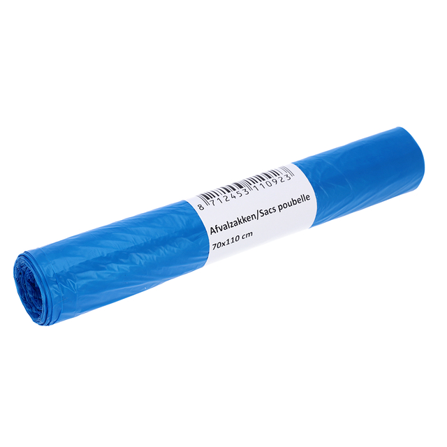 Afvalzak Cleaninq 70x110cm HDPE T25 120L blauw afbeelding