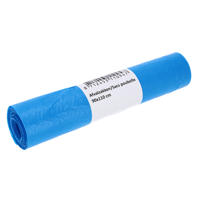 Afvalzak Cleaninq 90x110cm HDPE T25 160L blauw afbeelding