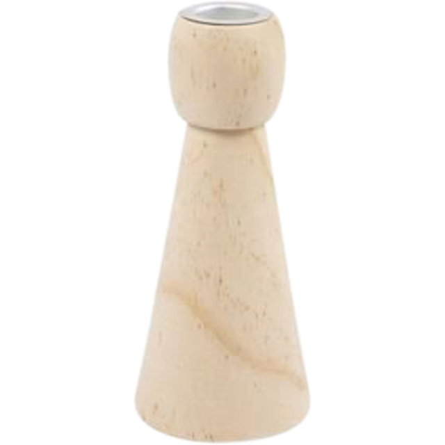 Kandelaar Creativ Company hout conisch 14.5cm afbeelding