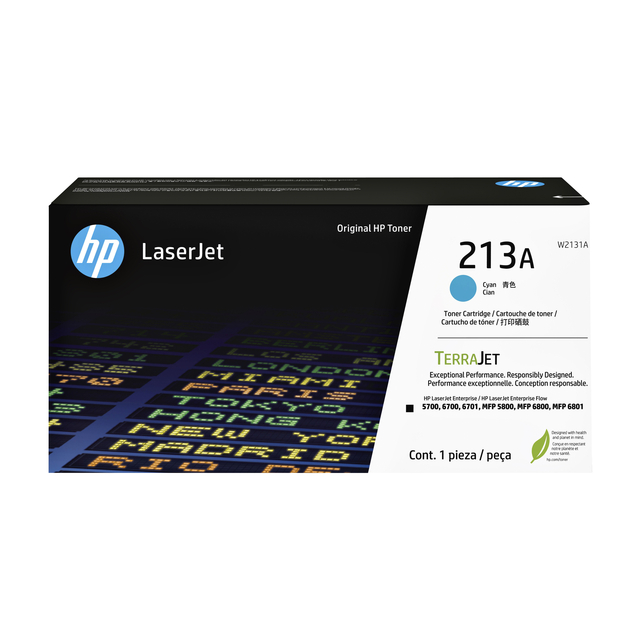 Tonercartridge HP W2131A 213A blauw afbeelding