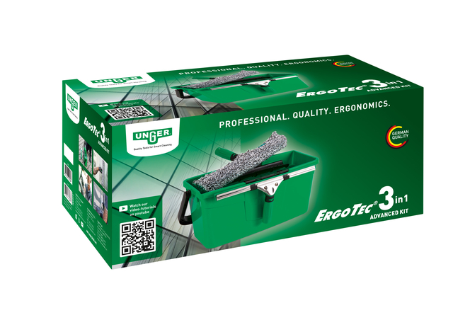 Glasreinigingskit Unger 3in1 Ergotec afbeelding