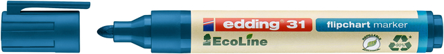 Viltstift edding 31 Ecoline voor flipover rond 1.5-3mm blauw afbeelding