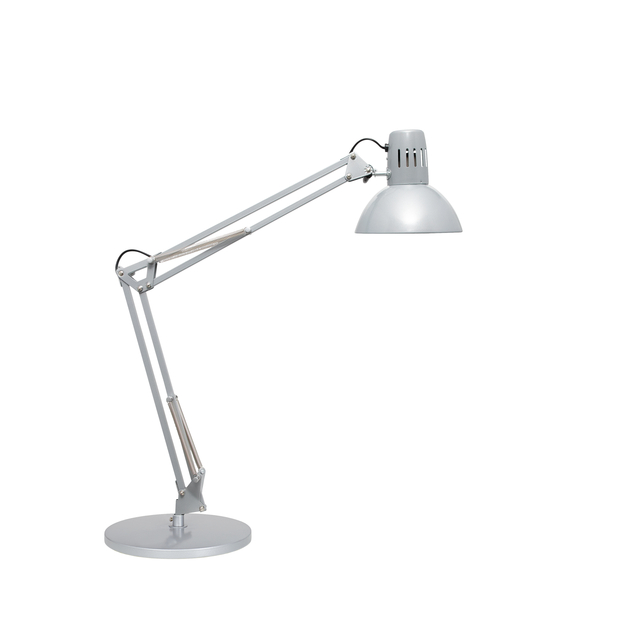 Bureaulamp MAUL Study voet excl.LED lamp E27 zilver afbeelding