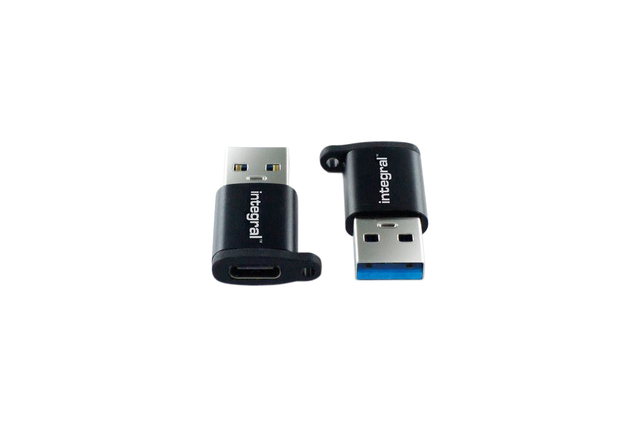 Adapter Integral USB-C naar USB-A 2-pack afbeelding