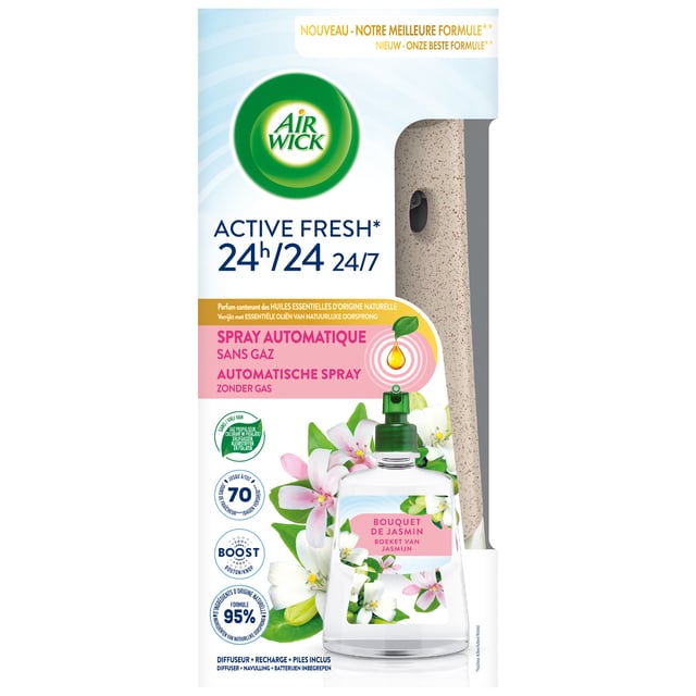 Luchtverfrisser AirWick AF Jasmie Bouquet Starter Kit 228ml afbeelding