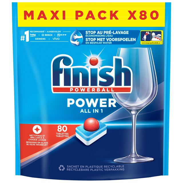 Vaatwastabletten Finish All-in-one Regular 80 stuks afbeelding