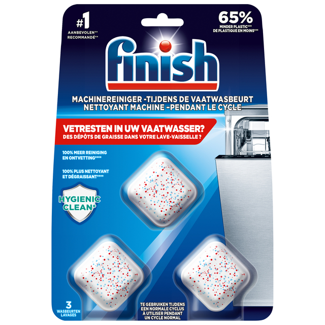 Vaatwasmachine-reiniger tabs Finish 3 stuks afbeelding