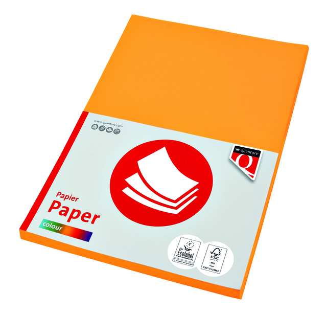 Quantore Kopieerpapier Colour A4 160gr diepgeel 50 vel