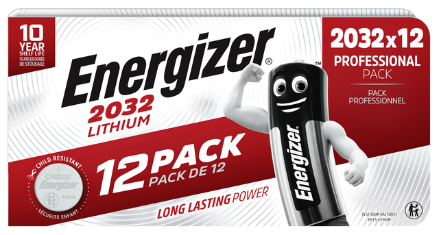 Batterij Energizer knoopcel 12xCR2032 lithium afbeelding