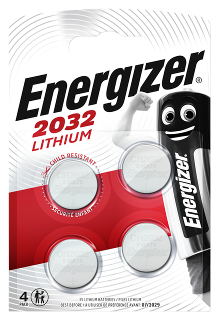 Batterij Energizer knoopcel 4x CR2032 lithium afbeelding