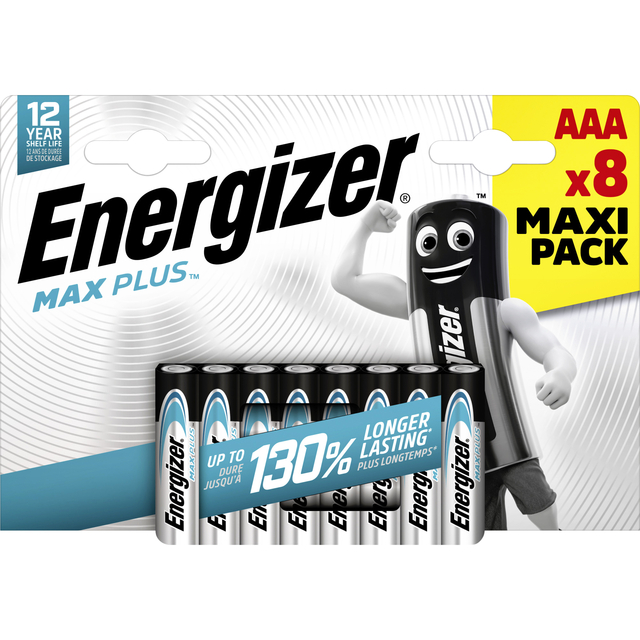 Batterij Energizer Max Plus 8xAAA alkaline afbeelding