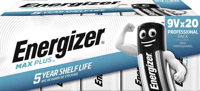 Batterij Energizer Max Plus 20x9v alkaline afbeelding