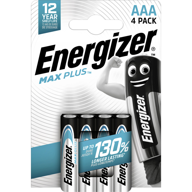 Batterij Energizer Max Plus 4xAAA alkaline afbeelding