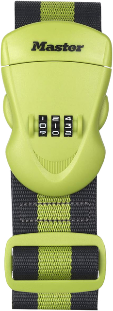 Kofferriem Master Lock cijferslot groen/zwart afbeelding