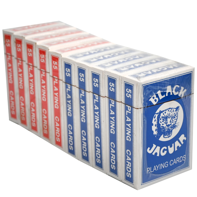 Speelkaarten rood en blauw seal à 10 pakjes afbeelding