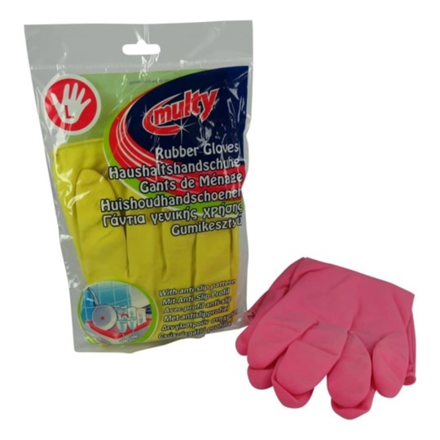 Huishoudhandschoen Multy latex Large assorti afbeelding
