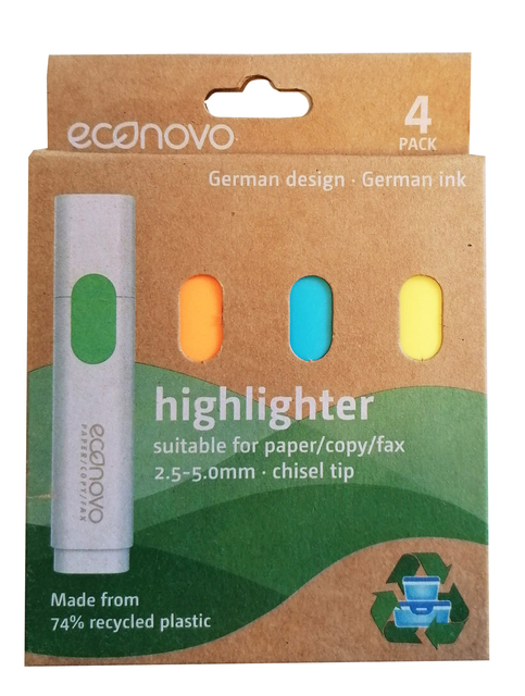 Markeerstift Econovo assorti blister à 4 stuks afbeelding