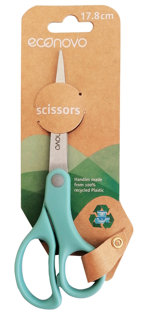 Schaar Econovo 18cm blauw blister à 1 stuk afbeelding