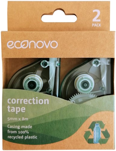 Correctietape Econovo 5mmx8m blister à 2 stuks