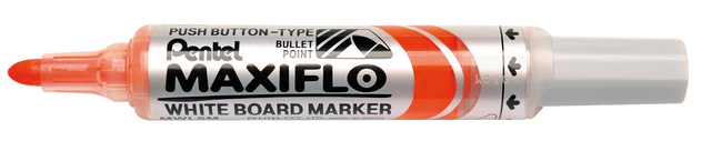 Whiteboardmarker Pentel MWL5M Maxiflo rond 3mm oranje afbeelding