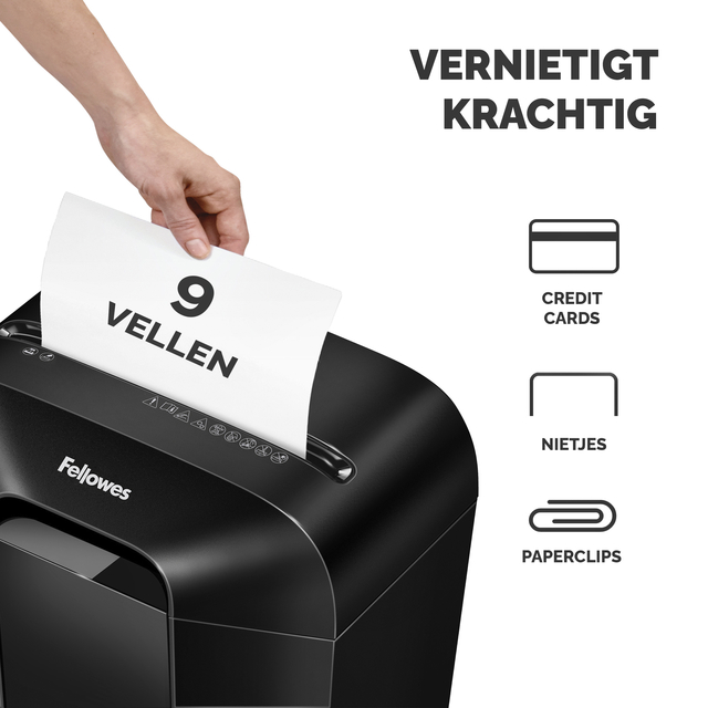 Papiervernietiger Fellowes Powershred LX50 snippers 4x37mm zwart — Foto 2 van 2