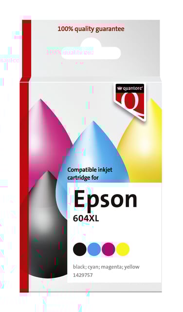 Inktcartridge Quantore alternatief tbv Epson 604XL T10H94 zwart + 3 kleuren afbeelding