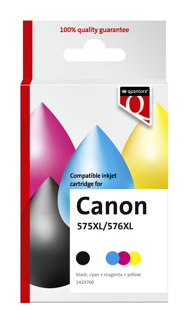Quantore Inktcartridge alternatief tbv Canon Pg-575XL Cl-576XL zwart + kleur