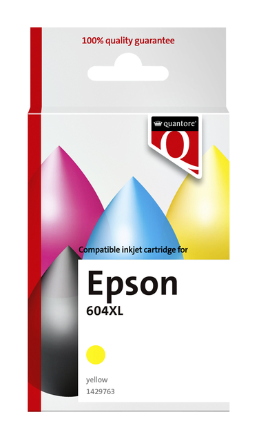 Inktcartridge Quantore alternatief tbv Epson 604XL T10H44 geel afbeelding