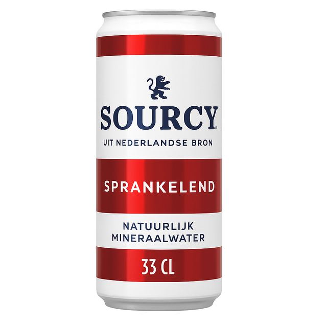 Water Sourcy rood blik 330ml afbeelding