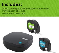 Labelprinter Dymo LetraTag 200B draagbaar bluetooth 12mm zwart promopack-1