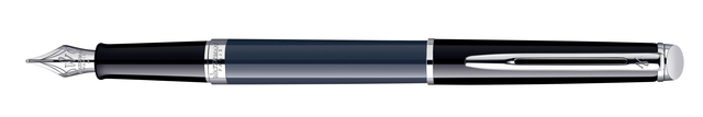 Vulpen Waterman Hémisphère Colour Blocking black en blue CT medium afbeelding