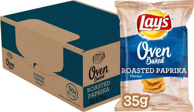 Chips Lay&apos;s Oven roasted paprika zakje 35gr afbeelding