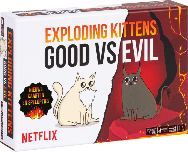 Kaartspel Exploding Kittens good vs evil afbeelding